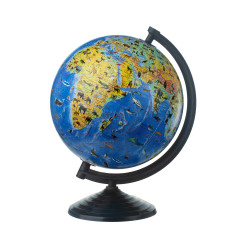 Physical globe with animals without illumination 26 cm (4820114952738)