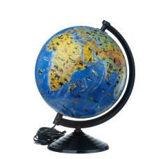 Physical globe with animals with illumination 26 cm (4820114952721)