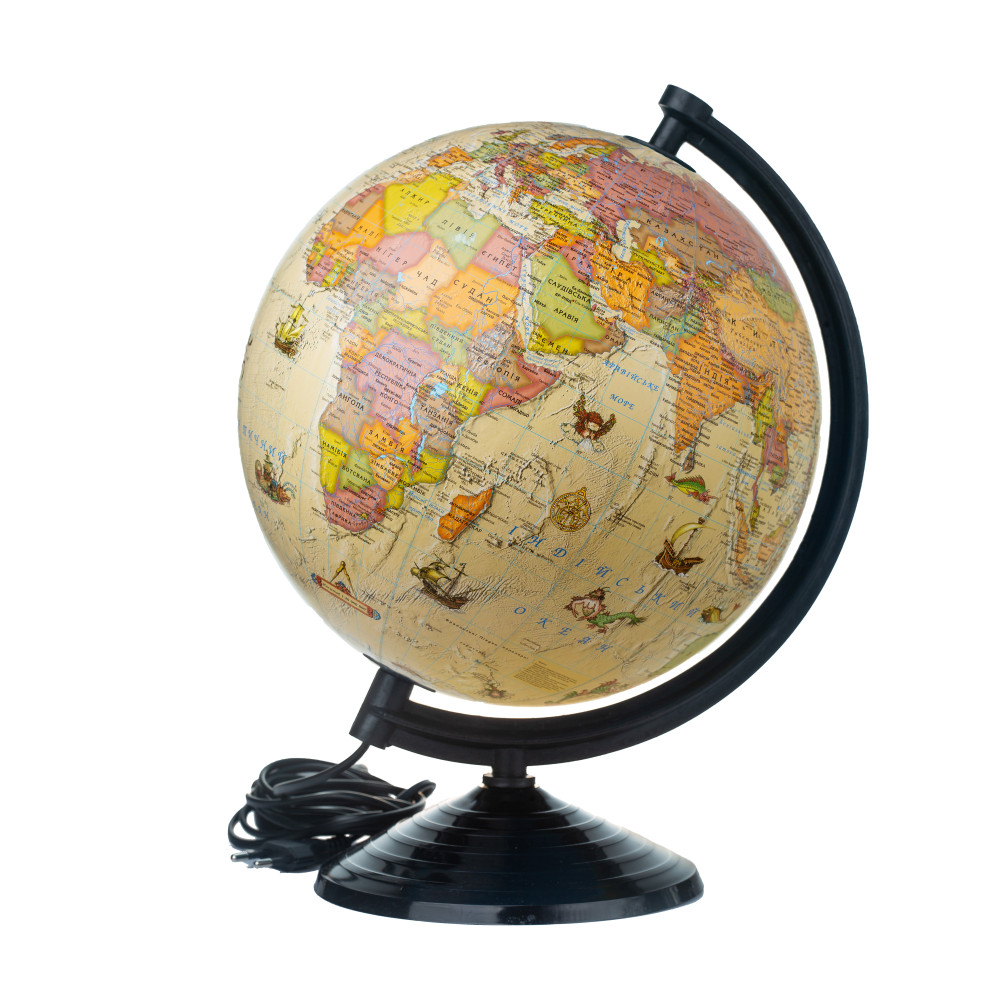 Antique Political Globe with illumination 26 cm (4820114951144)