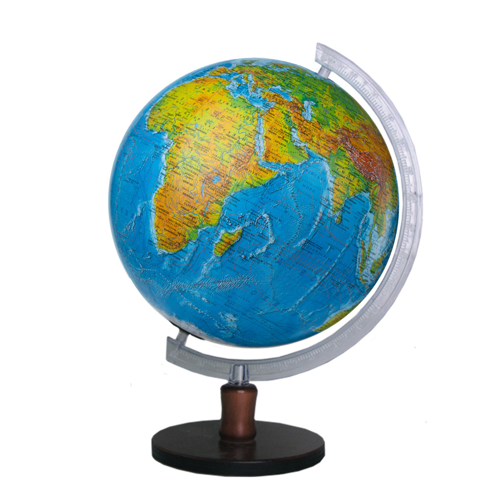 Physical globe without illumination 32 cm on a wooden stand (4820114952615)