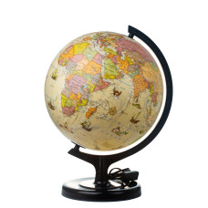 Antique political globe with illumination 32 cm (4820114954510)