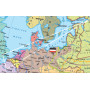 Map of Europe on the eve of the First World War 100x70 cm M1: 4 800 000 on slats