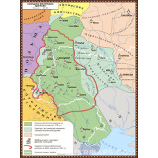 Map of the Galicia-Volhynia state 100x70 cm laminated on strips