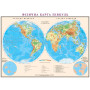 Physical map of the hemispheres 160x110 cm M1:24 000 000 laminated cardboard (4820114950819)