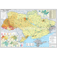 Карта України Населення 160x110 М1: 850 000 банер на планках