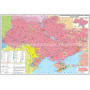 Карта Національний склад населення України 160х110 см, М1: 850 000  банер на планках