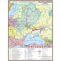 Карта Русь-Україна за князювання Ярослава Володимировича (Мудрого) 108*145 ламінація