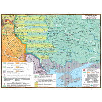 Карта Українські землі наприкінці ХVІІІ ст 145*108 на планках