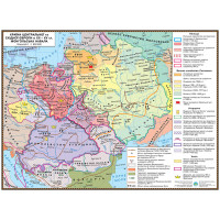 Карта Країни Центральної та східної Європи в XII - XV ст Монгольська навала 108*145 на планках