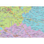 Map of Kharkiv region administrative and territorial structure 125x118 cm M 1: 200 000 laminated paper (4820114950550)