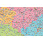 Map of Poltava region administrative-territorial structure 132x119 cm M 1: 200 000 laminated paper on strips (4820114950536)