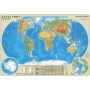 Physical world map 100x70 cm M 1:35 000 000 laminated paper on strips (4820114954503)