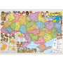 Map of Ukraine Illustrated 65x45 cm M 1: 2 200 000 cardboard on strips (4820114951410)